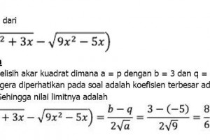 Contoh Soal Limit Tak Hingga Bentuk Akar Dan Pecahan ...