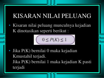 Kisaran Nilai Peluang Beserta Contoh Soalnya