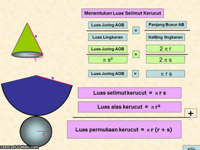 Cara Menghitung Luas Permukaan Kerucut - UtakAtikOtak.com