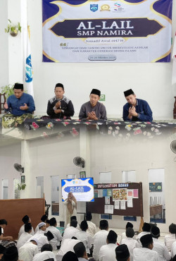 Semarak Hari Santri, Siswa Kelas 7 SMP Namira Antusias Ikuti Al-Lail