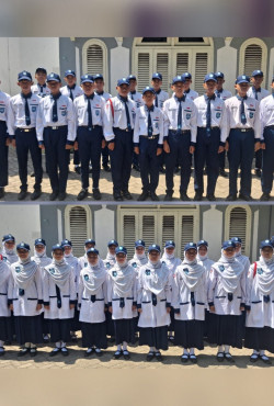 Derap Langkah dan Semangat Juang Ramaikan Lomba Gerak Jalan