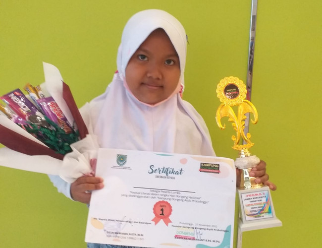 Membanggakan, SDN Sukabumi 2 Juara Lomba Mendongeng Tingkat Kota Probolinggo