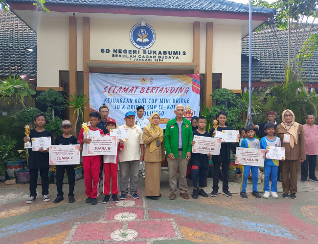 SDN Sukabumi 2 Rebut Juara Umum Kejuaraan KONI Cup Mini Bridge Kota Probolinggo 2024