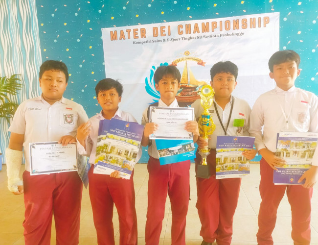 SDN Sukabumi 2 Raih Prestasi Mater Dei Championship Kompetisi Sains dan E-Sport 2025