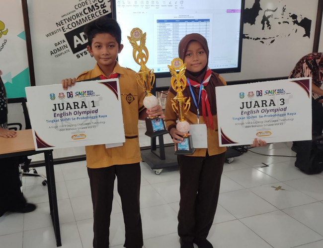 Kembali Harumkan Sekolah, Dua siswa SDN Sukabumi 2 Juarai ARLOGIS VOL II Tingkat Probolinggo Raya 