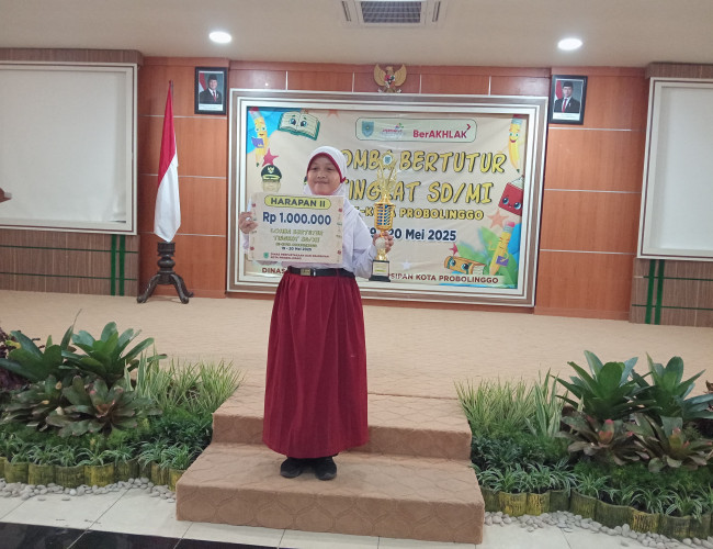 Aisyah Raih Juara Harapan II Lomba Bertutur Tingkat SD/MI se-Kota Probolinggo Tahun 2025