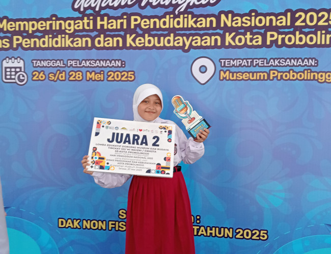 Aisyah Rizky Amalia Sabet Juara Dua Lomba Edukatif Dongeng Museum Tingkat Kota Probolinggo 2025