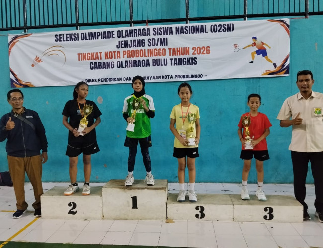 Keren! Seila Fara Raih Juara 3 Bulu Tangkis di O2SN Kota Probolinggo 2026 