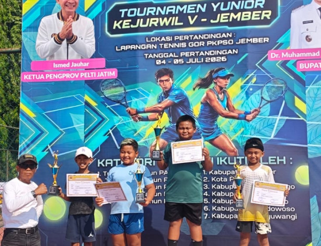 Muhammad Akbar Ramadhan Rebut Medali pada Kejurwil V Tenis Yunior Persami 