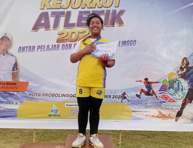 Adiba Shakila Putri Radja Raih Juara 1 Tolak Peluru Kejurkot Atletik 2026
