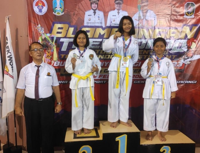 Bilqis, Raih Perak dalam Blambangan Taekwondo Open Tournament VIII Bupati Cup 2023 