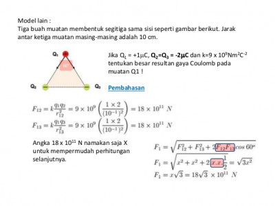 Menentukan Medan Listrik Dan Hukum Coulomb